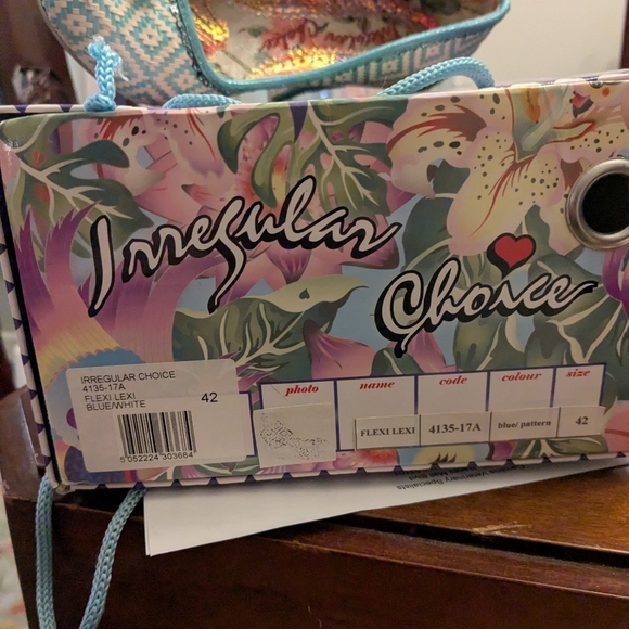 Irregular Choice Turquoise and White Heels Flexi Lexi Size 42 - Picture 3 of 3